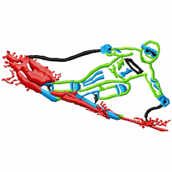 Ski Embroidery Design 1